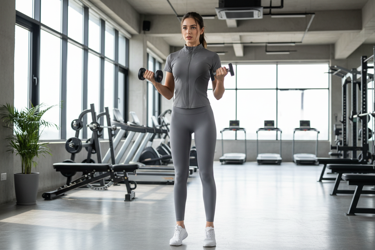 Sporttop grijs gym